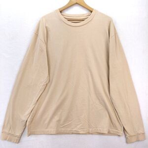 John Elliott Shirt Mens XL Tan Classic University Tee L/S Soft Cotton Made USA